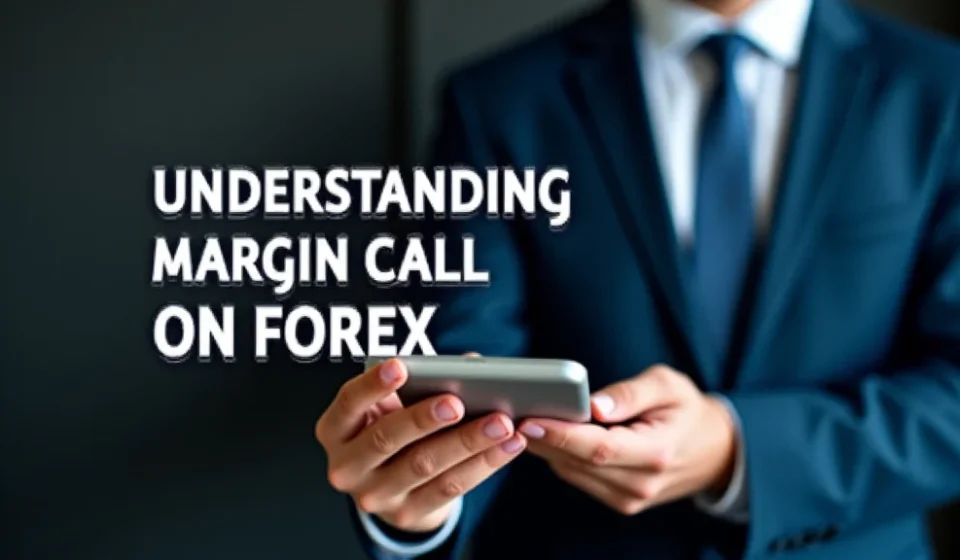 The image shows a simplified chart illustrating margin call levels in Forex trading.